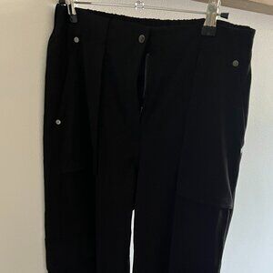 All Saints Black Cargo Trousers
